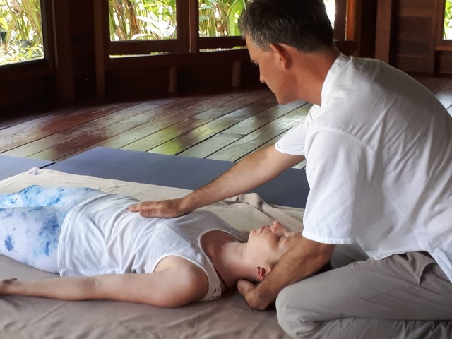 Anthony giving a Sei Ki treatment in Thailand