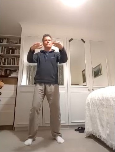 Anthony sharing Qi Gong online